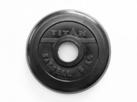 диск обрезиненный с втулкой titan profy 51 мм 5 кг. черный