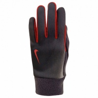 перчатки для бега nike women's tech thermal running gloves black/challendge red