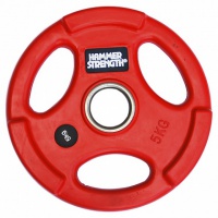 диск олимпийский цветной обрезиненный с 3-мя хватами d51мм hammer wp074 5кг красный