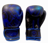 перчатки боксерские ronin venum 8 унций черно-синие f790