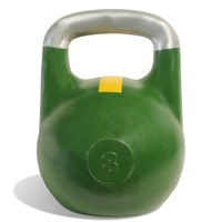 гиря чемпионская titan 8 кг (зеленая с желтой полосой)