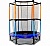 батут hudora safety trampoline jump in 3.0, 4,6 ft (140 см) blue