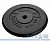 диск обрезиненный titan 31 мм 20 кг. черный